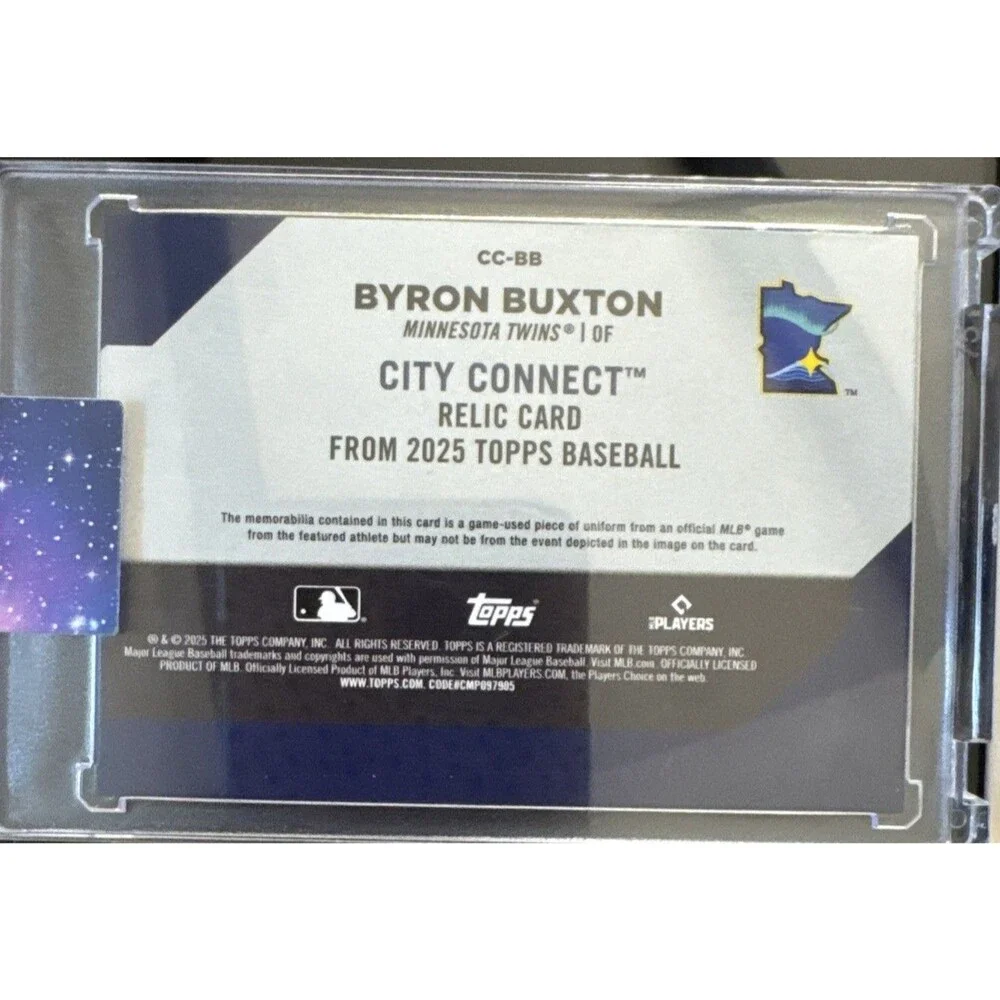 2025 Topps Series One - Byron Buxton  RELIC No. CC-BB GAME USED PATCH